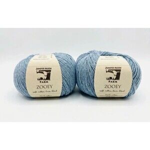 Juniper Moon Farm Zooey Soft Cotton-Linen Blend, Light Blue, Lot of 2